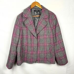 Talbots Women Classic Wool Blazer Jacket 20W Petite Preppy Office Career Busines